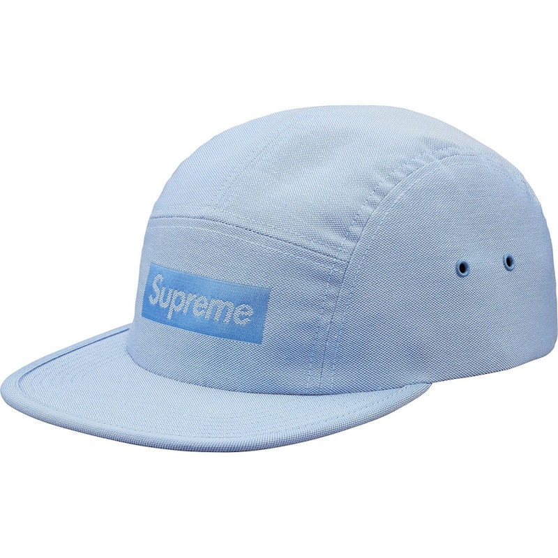 Supreme Jacquard Box Logo Camp Cap Blauw