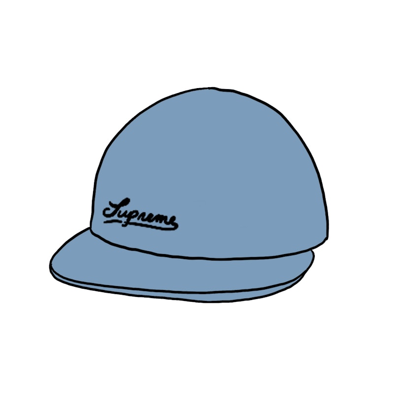 Supreme Jacquard Logos 6-Panel Blauw