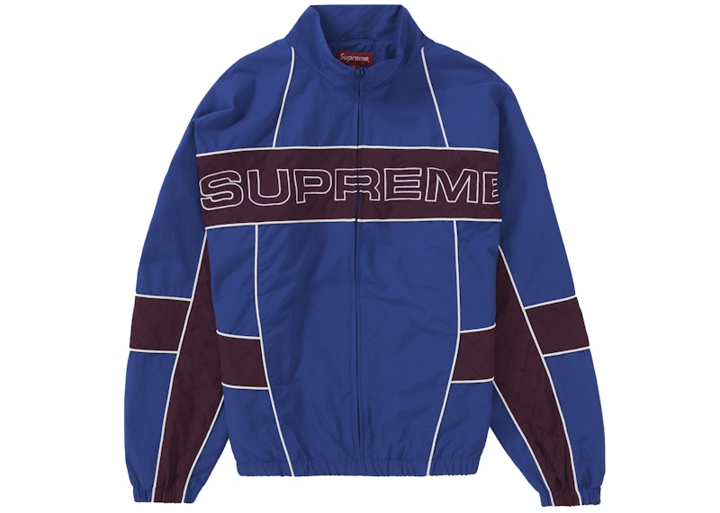 Supreme Jacquard Panel Track Jacket Royal Blauw