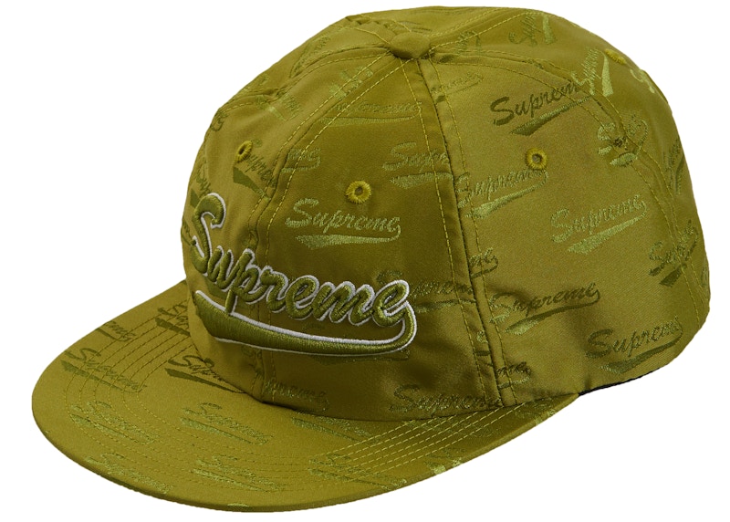 Supreme Jacquard Script 6-Panel Dark Lime
