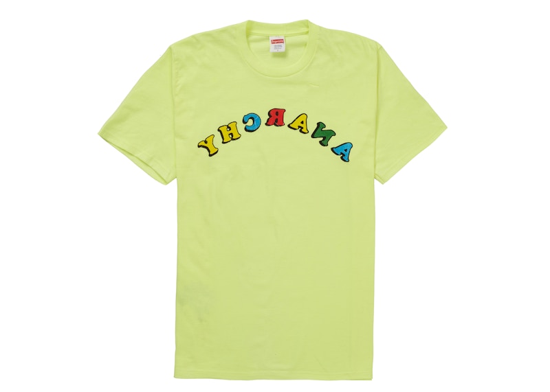 Supreme Jamie Reid Anarchy Tee Bright Geel