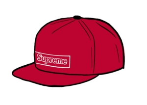 Supreme KAWS Chalk Logo 5-Panel Rood