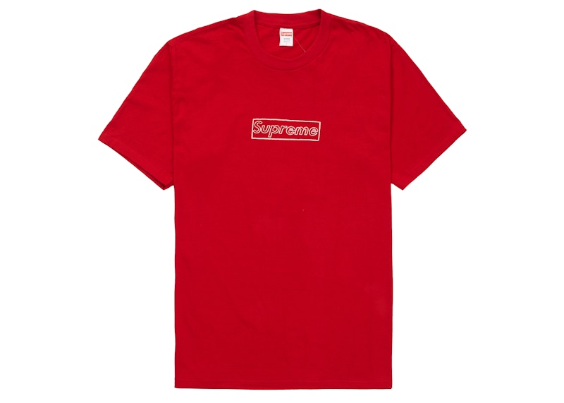 Supreme KAWS Chalk Logo Tee Rood