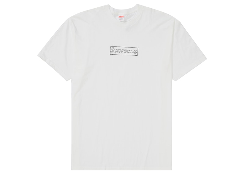 Supreme KAWS Chalk Logo Tee Wit