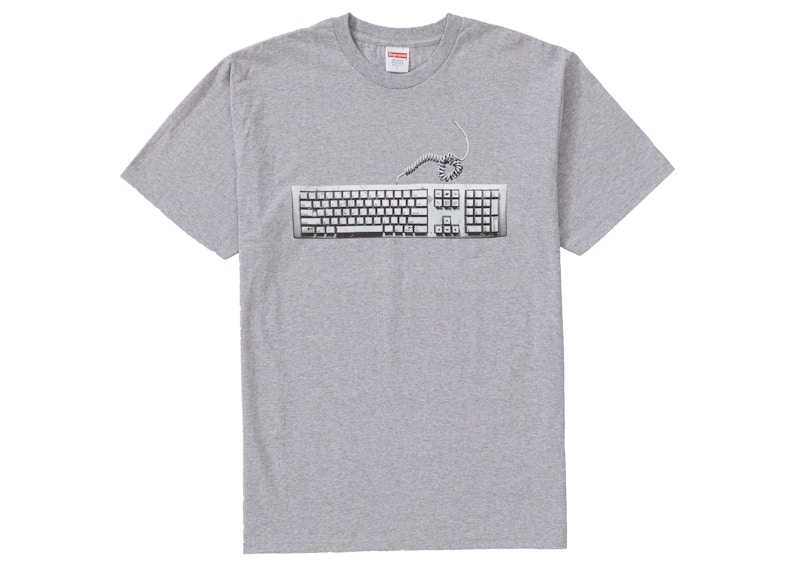 Supreme Keyboard Tee Heather Grijs
