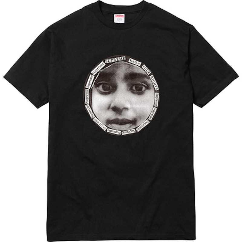 Supreme Know Your Rights Tee Zwart