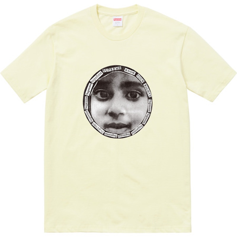 Supreme Know Your Rights Tee Pale Geel