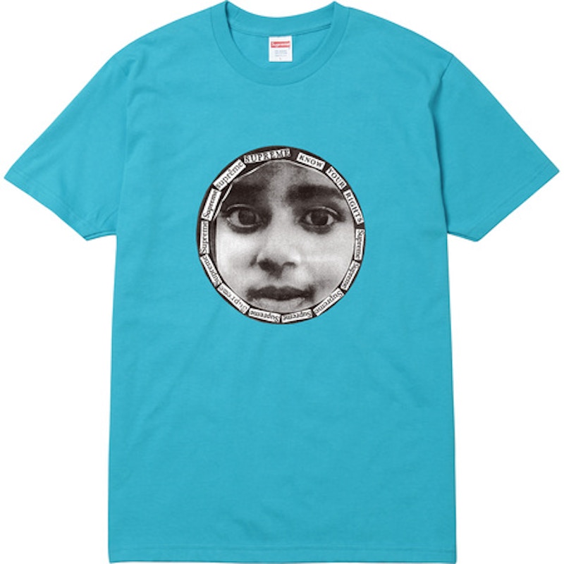 Supreme Know Your Rights Tee Turquoise