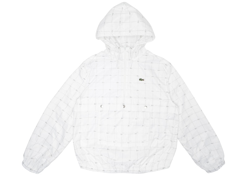 Supreme LACOSTE Reflective Grid Nylon Anorak Wit