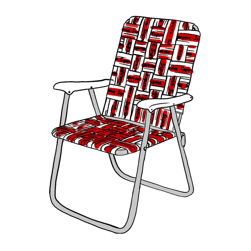 Supreme Lawn Chair Rood