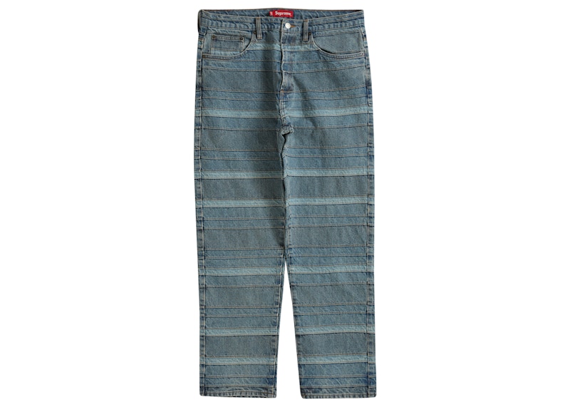Supreme Layered Jean Washed Blauw