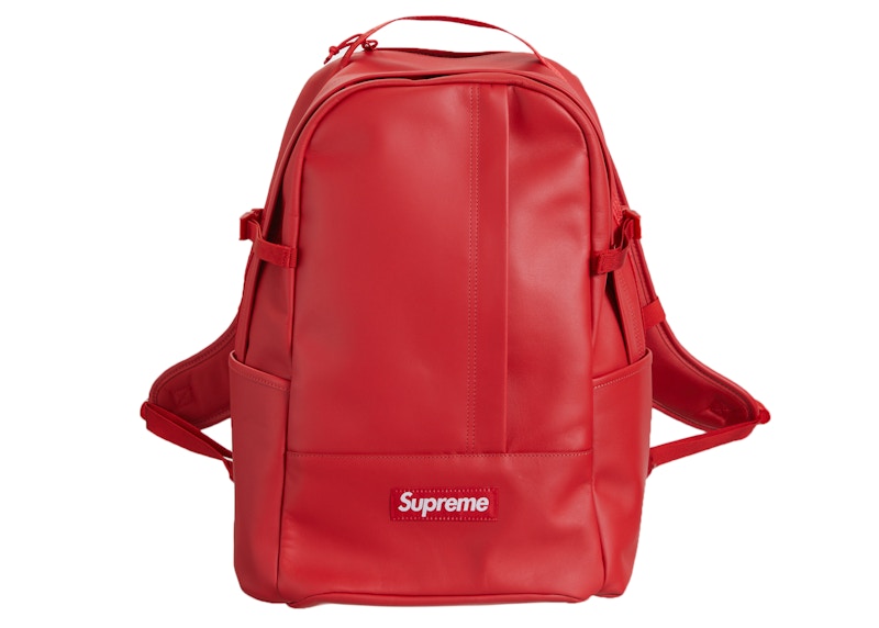Supreme Leather Backpack Rood