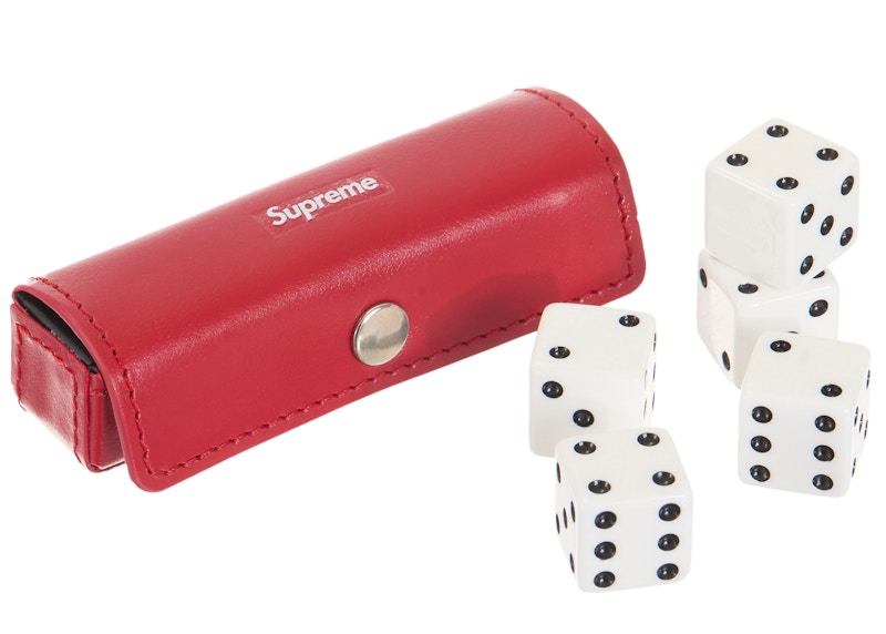 Supreme Leather Dice Set Rood