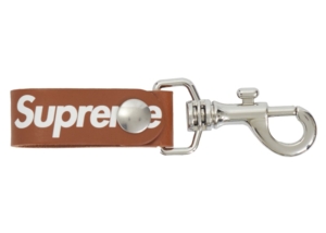 Supreme Leather Key Loop Bruin