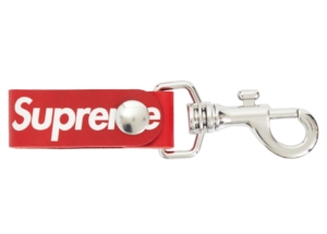Supreme Leather Key Loop Rood