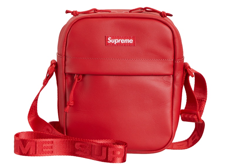 Supreme Leather Shoulder Bag Rood