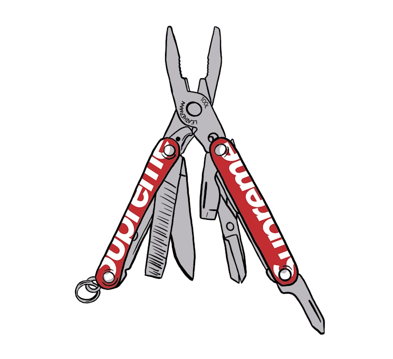 Supreme Leatherman Squirt PS4 Multitool Rood