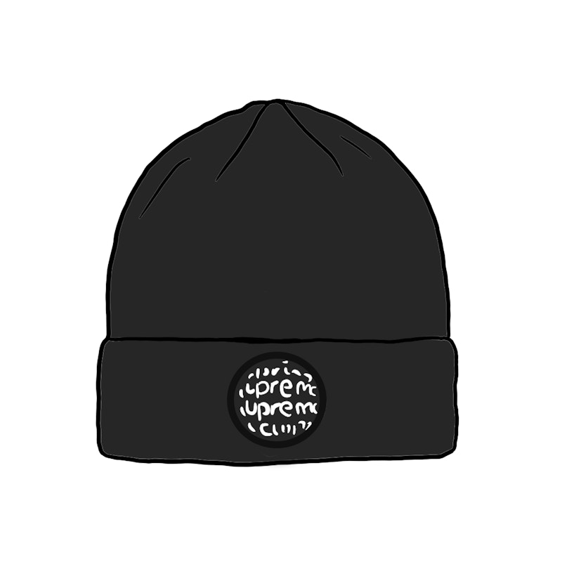 Supreme Lenticular Patch Beanie Zwart