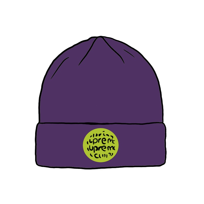 Supreme Lenticular Patch Beanie Paars