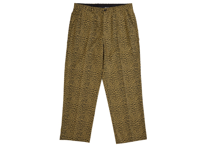 Supreme Leopard Wool Trouser Tan
