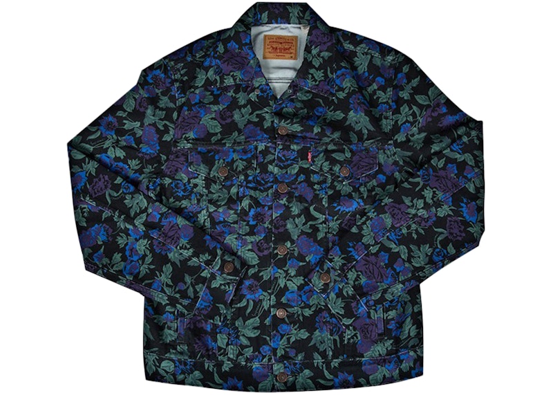 Supreme Levi’s Roses Trucker Jacket Zwart