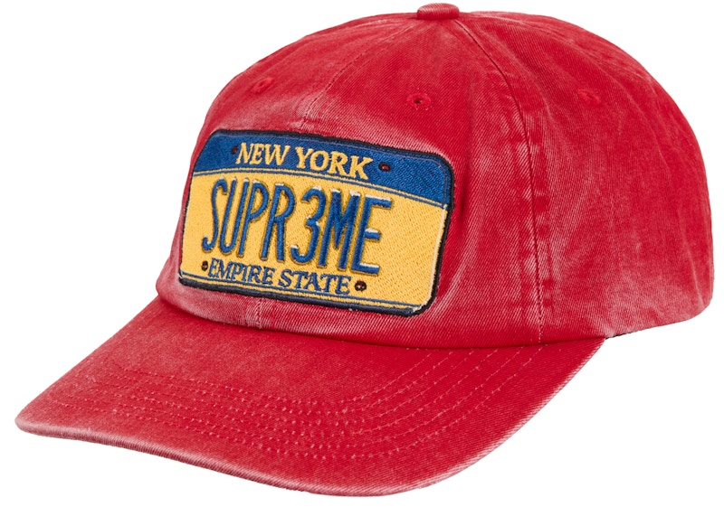 Supreme License Plate 6-Panel Rood