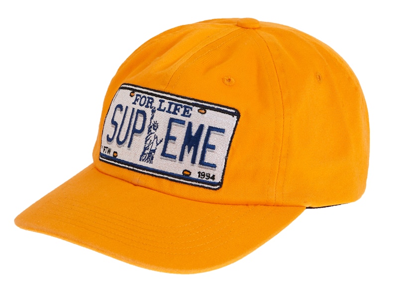 Supreme License Plate 6-Panel Oranje