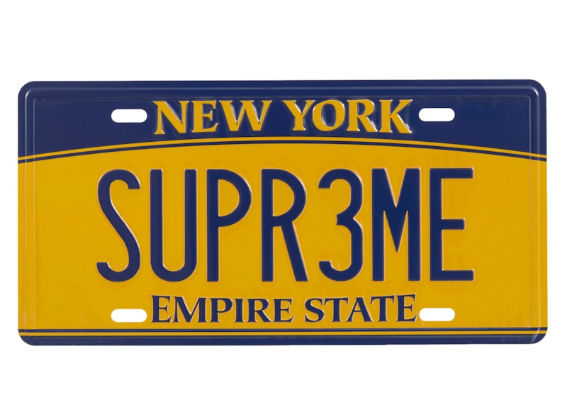 Supreme License Plate Multicolor