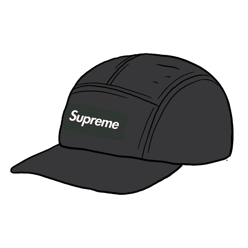 Supreme Linen Camp Cap Zwart