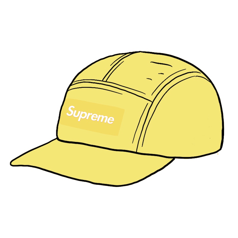 Supreme Linen Camp Cap Lime Groen