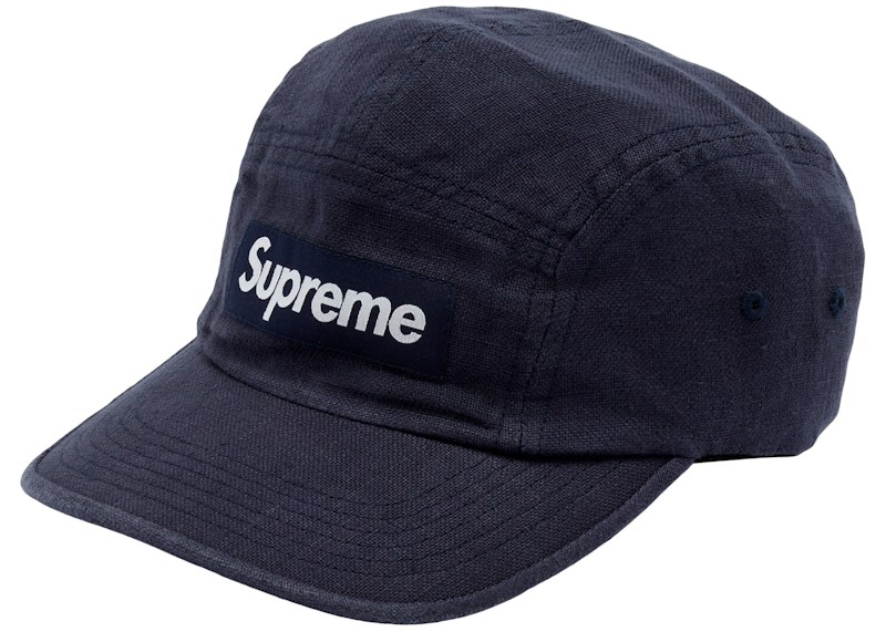 Supreme Linen Camp Cap Blauw