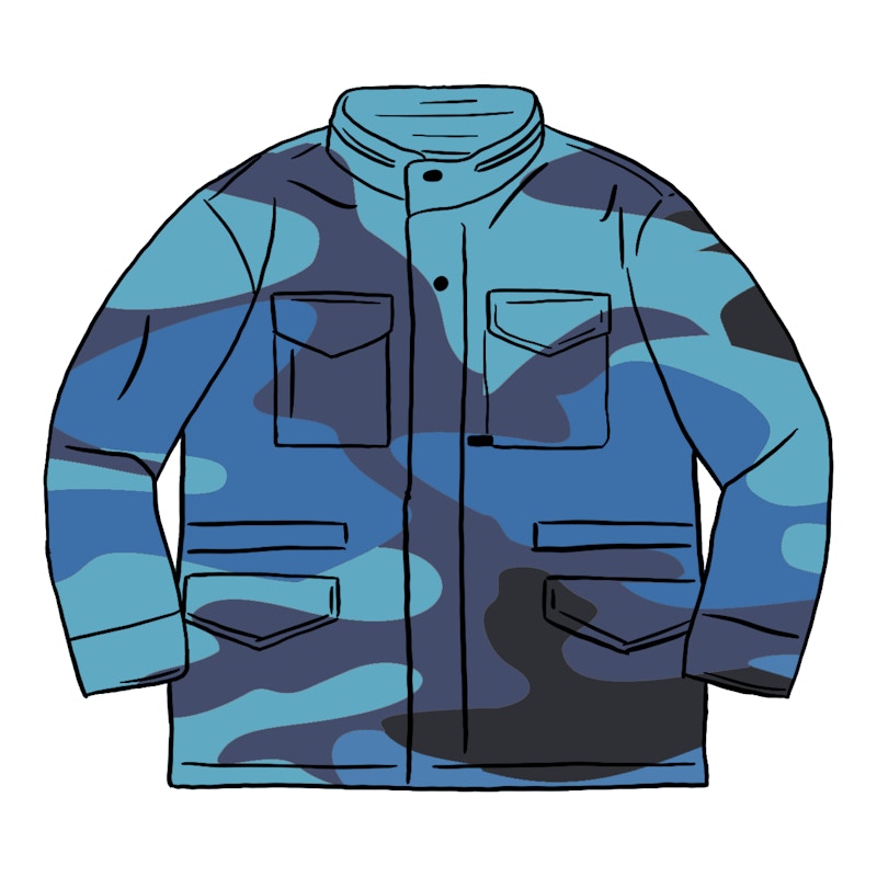 Supreme Logo Camo M-65 Jacket Blauw