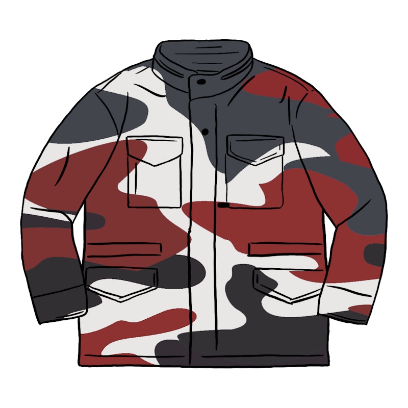 Supreme Logo Camo M-65 Jacket Rood