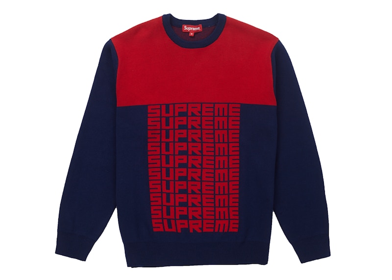 Supreme Logo Repeat Sweater Blauw