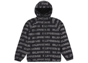 Supreme Logo Ripstop Hooded Track Jacket Zwart