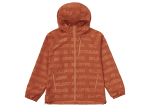 Supreme Logo Ripstop Hooded Track Jacket Oranje