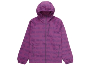 Supreme Logo Ripstop Hooded Track Jacket Paars