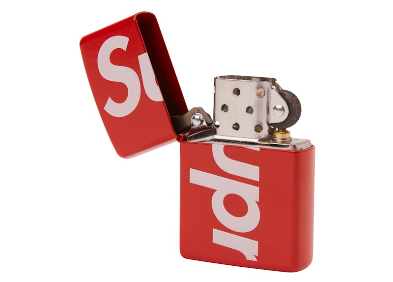 Supreme Logo Zippo Rood
