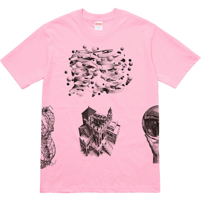 Supreme MC Esher Collage Tee Roze