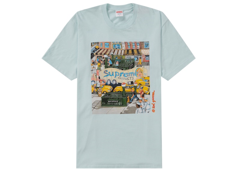 Supreme Manhattan Tee Pale Blauw