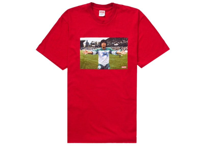 Supreme Maradona Tee Rood