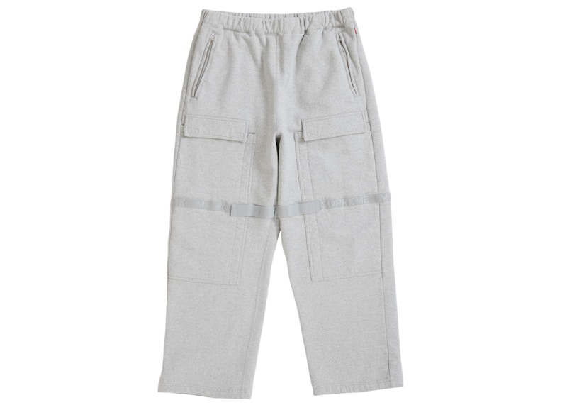 Supreme Marithé + François Girbaud Shuttle Tape Cargo Sweatpant Heather Grijs