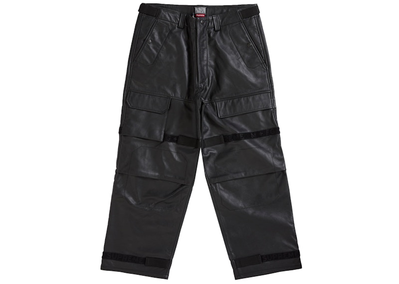 Supreme Marithé + François Girbaud Shuttle Tape Leather Cargo Pant Zwart