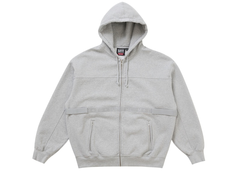 Supreme Marithé + François Girbaud Zip Up Hooded Sweatshirt Heather Grijs
