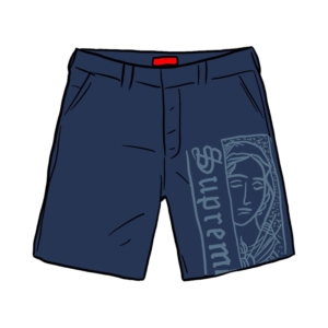 Supreme Mary Work Short Light Marineblauw