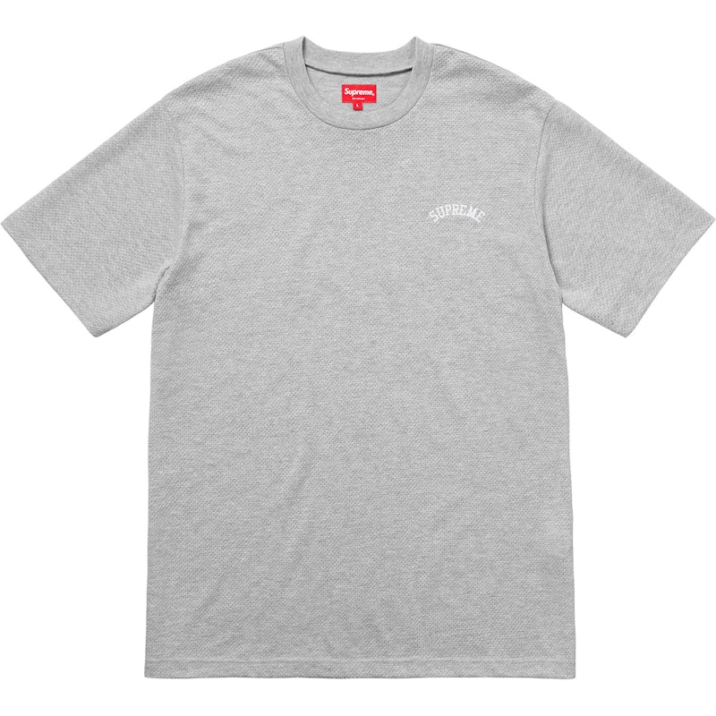 Supreme Mesh Arc Logo Tee Heather Grijs