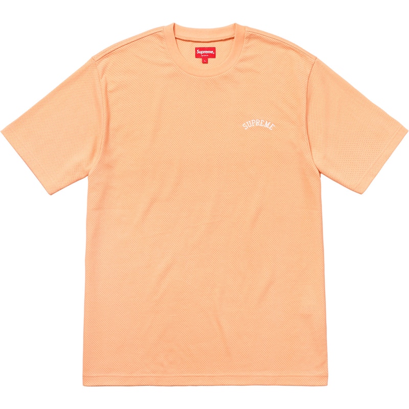 Supreme Mesh Arc Logo Tee Peach