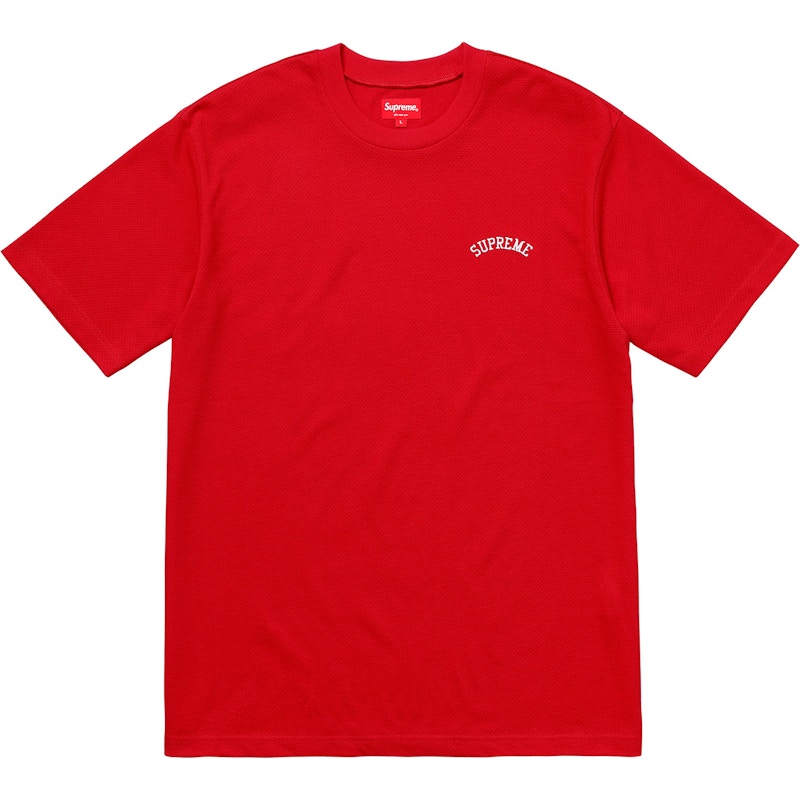 Supreme Mesh Arc Logo Tee Rood
