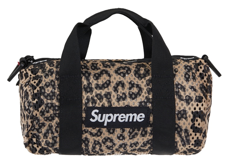 Supreme Mesh Mini Duffle Bag Leopard Print