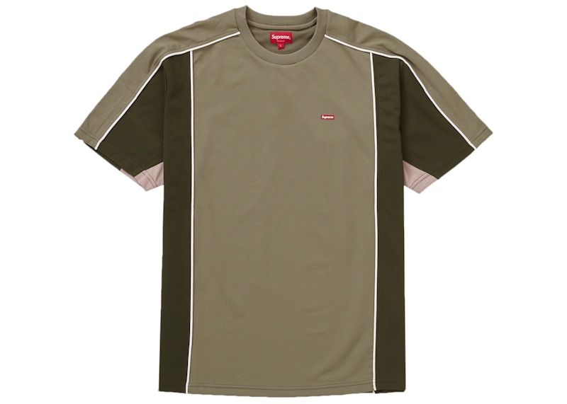 Supreme Mesh Panel S/S Top Light Olijf